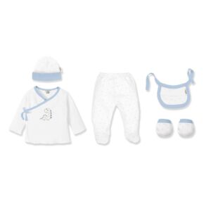 Babyset dino blauw 5 delig