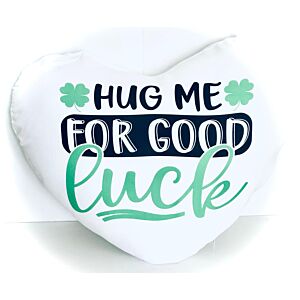 Knuffel kussen hug me good luck