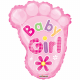 Baby foot girl helium ballon