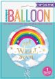 Helium ballon get well rainbow