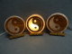 Zoutlamp rond yin yang 